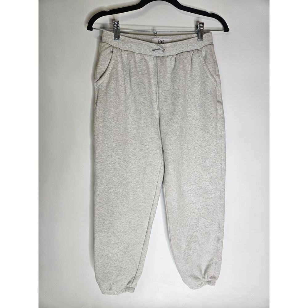 ATHLETA GIRLS IVORY SPECKLED JOGGER SWEATPANTS SIZE XL 14